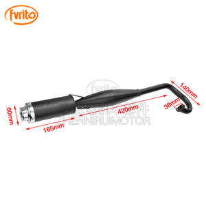 Tubo de escape para coche deportivo Fvrit de 640 mm, negro, para motocicleta todoterreno, pieza de reparación de silenciador - Product Image 5