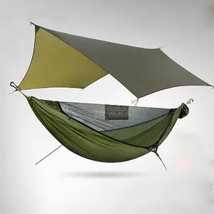 Easy hammocks designs suppliers two person hammock with tarp shade canopy ultra light hammock