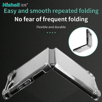 Support OEM ODM professionnel, personnalisation du logo, coque de téléphone transparente antichoc en cristal clair pour Samsung Z Flip