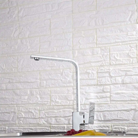 Robinet d'évier de salle de bain ultra-mince chromé Robinets de salle de bain cascade à poignée unique Robinets d'évier à 1 trou en laiton massif