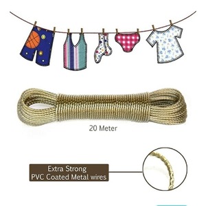 PVC Coated <b>Wire</b> Rope 5 Layer Detachable <b>Hanging</b> Clothes Organizer Portable Outdoor Farmhouse Storage Rack - Product Image 3