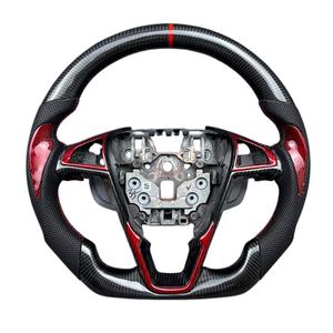 Volant de course sport en fibre de carbone véritable personnalisé pour <span class=keywords><strong>Ford</strong></span> Trim EcoBoost GT/Shelby GT350/Focus 2013 2014 2015 2016 2018 - Product Image 5