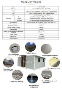 WELLCAMP 热销20英尺40英尺预制可扩展钢制集装箱房屋可折叠豪华别墅小型房屋2-3卧室房屋 - Product Image 6
