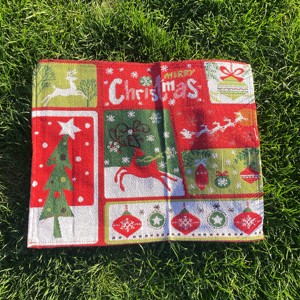 Set de table carré en coton tissé imprimé personnalisé pour Noël, 33x47cm, marque <span class=keywords><strong>ROYA</strong></span>, pour la maison, les restaurants, les bars, les hôtels - Product Image 2