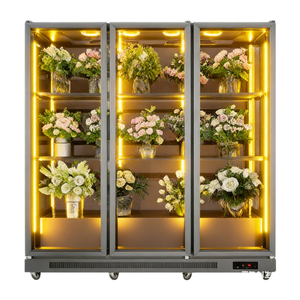 Refrigerador Comercial para Exhibición de Flores, Vitrina Refrigerada para Flores de 1/2/3/4 Puertas con Luz LED para Floristería - Product Image 5