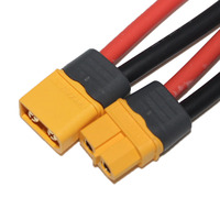 Conector Adaptador de Cable de Alimentación XT60 Macho y Hembra para Carga de Baterías de Litio y Aluminio