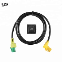Câble adaptateur USB pour voiture, cordon d'interface USB, connecteur 4 broches vert jaune pour VW Audi MIB Radio Navigation Retrofit