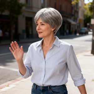 Perruque Courte Droite Synthétique Grise pour Femmes Européennes et Américaines, Faite à la Machine, Réglable, pour Changer de <span class=keywords><strong>Coiffure</strong></span>, Usage Quotidien, Couvre-Tête Complet - Product Image 2