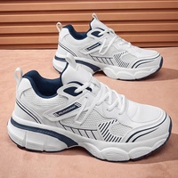 Chaussures de course pour hommes avec logo personnalisé, grande taille, respirantes, en mesh, semelle épaisse, baskets de sport décontractées, design personnalisé