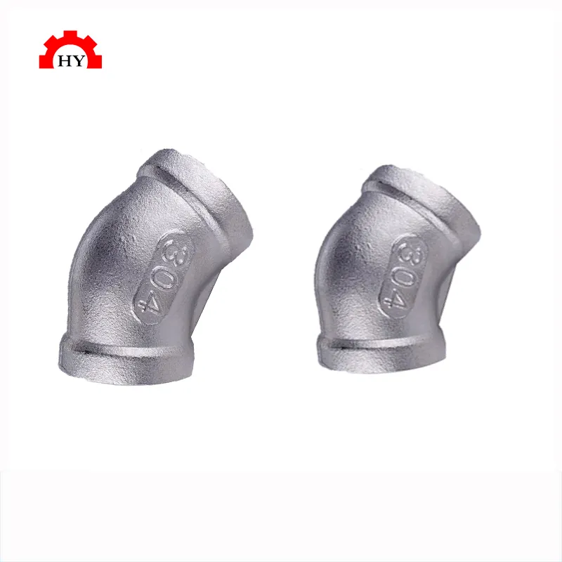 Pipa Stainless Steel dan Fitting DN15 45 Derajat Siku