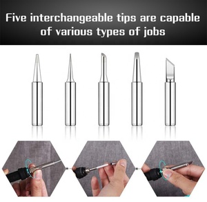 Bộ Mỏ Hàn Điện 60W, Mỏ Hàn Điều Chỉnh Nhiệt Độ, Kèm 5 Mẹo Khác Nhau, 1 Dây Hàn 0.8Mm Dia - Product Image 5