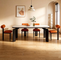 Table à manger extensible de luxe en bois massif, style français moderne, écologique et durable, pour la maison, la cuisine et la salle à manger