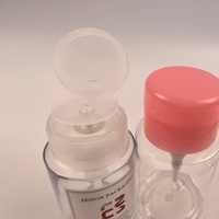 Pompe à lotion à couvercle rabattable avec capuchon anti-poussière transparent, pompe distributrice en plastique pour toner, crème pour les mains