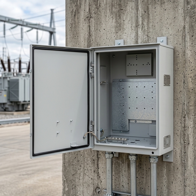 500x400x350mm Stainless Steel Solar Battery Enclosure Outdoor Weatherproof Metal Box for 5kWh 10kWh ESS Housing