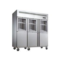 Réfrigérateur congélateur chinois à 4 portes, compresseur en acier inoxydable portable CB, conforme à la norme ROHS, congélateur supérieur