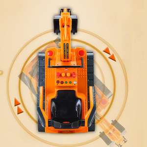 Auto de Juguete para Niños de 4 Ruedas con Batería, Excavadora Giratoria de 360° y Control Remoto para Edades de 2 a 13 Años, Unisex - Product Image 4