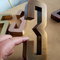 Lettres 3D pour enseignes commerciales, logo, enseignes murales intérieures pour restaurants, devantures de magasins, lettres en acier inoxydable, logo métallique extérieur personnalisé