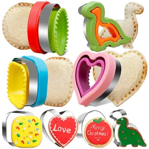 Amazon Hot Koop 3Pcs Mini Leuke Sandwich Cutter, Kerst Cookie Cutters, Sandwich Cutter En Sealer