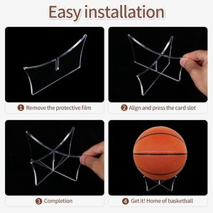 Support de présentation en acrylique transparent de haute qualité pour ballons de football, basketball, soccer, rugby - Product Image 4