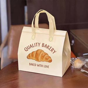 Sac isotherme jetable personnalisé de haute qualité, écologique, en non-tissé, pour la restauration, les aliments froids, les gâteaux, les sandwichs, les collations, le pain - Product Image 1