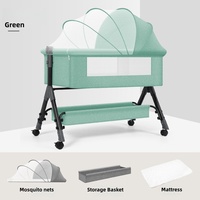 Lit bébé multifonctionnel au design moderne, berceau portable pour nouveau-né, lit queen-size en bois grainé, chambre à coucher, extérieur, hôpital