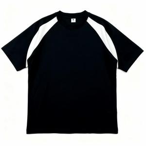 T-shirt décontracté d'été pour homme, coupe ample, manches courtes, bordure contrastante, toile polyester/coton, usage quotidien - Product Image 5