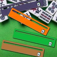 4 pièces de marqueurs de ligne de Mahjong en acrylique brillant, gravés au laser et imprimés UV, outil de stratégie pour débutants, format voyage