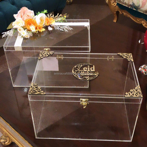 AC Wholesale Transparent Wedding Display Gift Candy Clear Rectangle Handheld Acrylic Flower Box