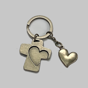 Private Label Prix D'usine Amical Bronze En Forme De Coeur Motif Souvenir Anneau Porte-clés En Métal Artisanat Porte-clés pour Valise - Product Image 3