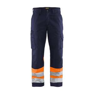Blaklader-156418118953D88 Hi-Vis กางเกงน้ำเงิน/ส้ม-EAN 7330509401750ชุดทำงาน HI-VIS - Product Image 1