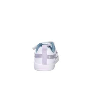 Sneakers Puma da Ragazza Bianche con Strisce Iridescenti e Chiusura in Velcro, Scarpe Chunky - Product Image 4
