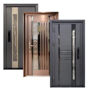 Puerta de Seguridad de Acero Inoxidable de Última Generación para Entrada Exterior, Moderna, para Villa o Apartamento, Impermeable, con Ventilación y Pantalla - Product Image 2