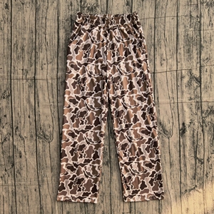 กางเกงขายาวทรงตรงผ้าฝ้ายผสมสแปนเด็กซ์ลายพรางสำหรับผู้หญิง ระบายอากาศได้ดี สวมใส่สบาย เหมาะสำหรับฤดูร้อน ผลิตแบบ ODM โดย RTS Boutique Hunting - Product Image 3