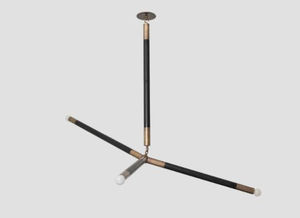 Lámpara de Techo LED Sputnik Minimalista Ajustable de Latón Dorado, Estilo Moderno de Mediados de Siglo, Hecha a Mano, Regulable, para Hogar u Oficina - Product Image 3