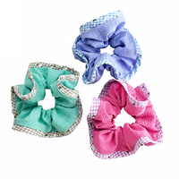 Daou 13,5 cm Chouchous pour cheveux personnalisés, couleurs unies, motifs floraux et à carreaux, haute élasticité, bonne qualité, accessoire de beauté pour femmes