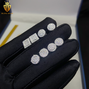 En Stock Mode HipHop Style VVS Moissanite <span class=keywords><strong>Boucle</strong></span> <span class=keywords><strong>D</strong></span>'<span class=keywords><strong>oreille</strong></span> Glacé Moissanite <span class=keywords><strong>Diamant</strong></span> Boucles <span class=keywords><strong>D</strong></span>'oreilles 925 <span class=keywords><strong>Argent</strong></span> Boucles <span class=keywords><strong>D</strong></span>'oreilles Hommes Femmes - Product Image 6