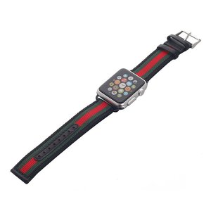 Para <span class=keywords><strong>apple</strong></span> <span class=keywords><strong>watch</strong></span> band, nylon con correa de reloj de cuero genuino para smartwatch - Product Image 5