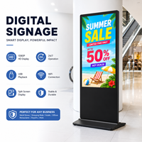 Pantalla Digital Interactiva Vertical para Interiores, Kiosco LCD con Soporte de Piso, Pantallas Táctiles Totem con SDK para Publicidad