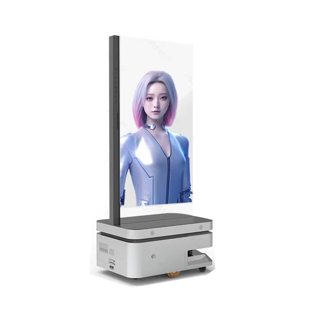 Transparent Oled Capacitive Touch Screen With Rechargeable Battery Movable Digital Signage Vertical Ultra Thin Display