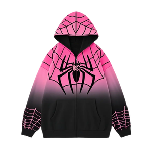 <span class=keywords><strong>Felpa</strong></span> con Collo a O Personalizzata da Fabbrica per Uomo, Pullover Largo con Tasche, Motivo Ragno e Ragnatela, <span class=keywords><strong>Felpa</strong></span> con Cappuccio a Maniche Lunghe - Product Image 1