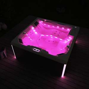 อ่างน้ำร้อนสำหรับสปาในสระว่ายน้ำรุ่นใหม่ฟังก์ชันการนวดด้วยพลังน้ำสีขาวกลางแจ้งผ่อนคลายทันสมัย - Product Image 5