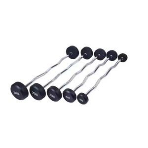UINIQ Équipement d'haltérophilie Barre d'haltères incurvée à tête ronde en caoutchouc - Product Image 5