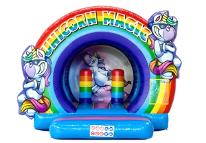 Città del Divertimento Gonfiabile per Bambini, Castello Gonfiabile, Mini Casa Rimbalzante, Castello Gonfiabile Unicorno Arcobaleno per Feste - Product Image 6