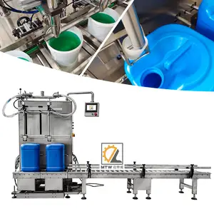 MTW pail/drum 4 head automatic weighing liquid paint filling machine