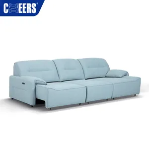 Manwah Sofa Bed listrik, kain rajut desain baru multifungsi 3 kursi ruang tamu