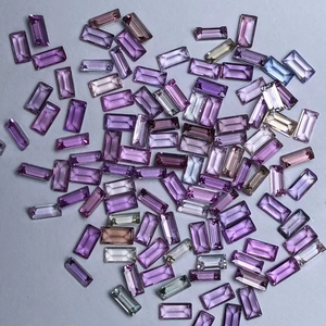 יוקרה תכשיטי קשת צבע ספיר אבן באגט צעד אמרלד לחתוך טבעי ספיר - Product Image 3