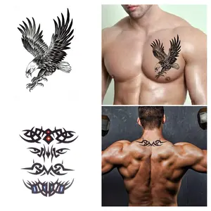 Temporary Tattoos Sticker Fake Body Arm Sticker Tatoo Chest Shoulder Tattoos for Men and Women