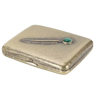 Nouveauté 20 pièces Boîte à cigarettes portable en métal Boîte cadeau Vintage Étanche à l'humidité Étui à tabac