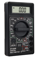 XYB DT-830B Multimeter genggam Digital 1999 hitungan penguji AC/DC dalam hitam untuk pengelasan & perlengkapan solder