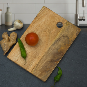 Planche à découper en bois rectangulaire avec poignée antidérapante pour la cuisine - Product Image 4